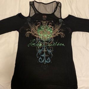 Harley Davidson Woman’s Shirt with mesh cutouts
